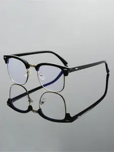 Simple Full Frame Square Eyeglasses, Basic Fashion Eyeglasses for Women & Men Work Use, Daily Clothing Decor, Stylish Square Frames, Trendy Casual Glasses, Fashionable frames glasses