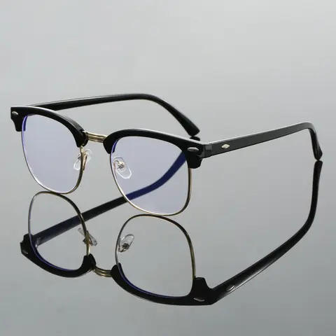 【Black Friday】Simple Square Eyeglasses, Basic Fashion Eyeglasses for Women & Men, Work & Daily Wear Stylish Square Frames Glasses, Trendy Casual Fashionable Eyeglasses