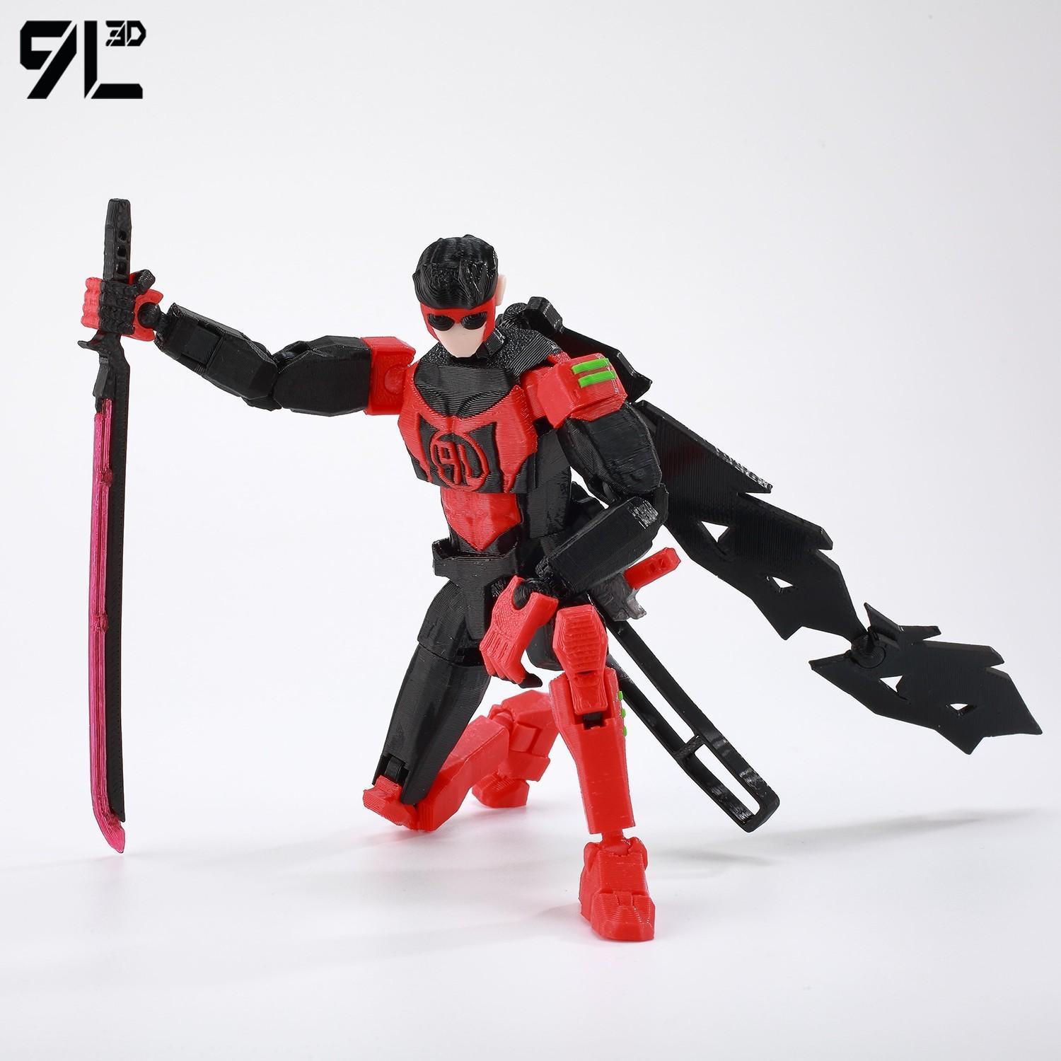 9L3D Printed NEWInvincibles Tech Jacker Titan13 Lucky13 Action Figure Dummy13 Motorcycle Multi-Jointed Collectible Model Toy T13