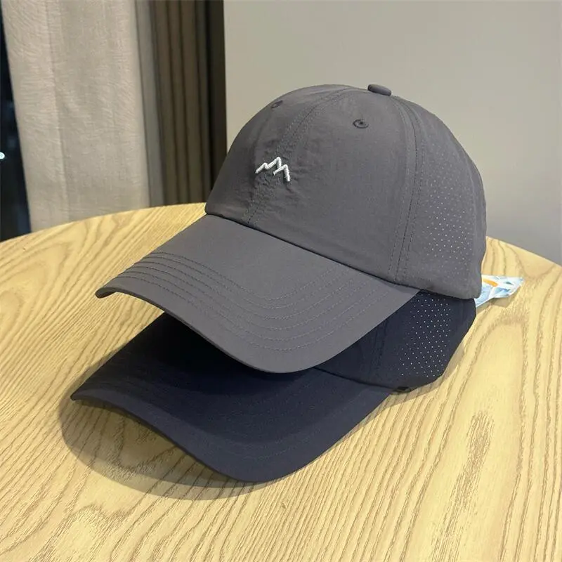 Stay cool with this lightweight baseball cap quick dry breathable mesh running hat adjustable sports sun hat for outdoor hiking running outfit gorpcore vibe trendy athletic headwear matching couple everyday item