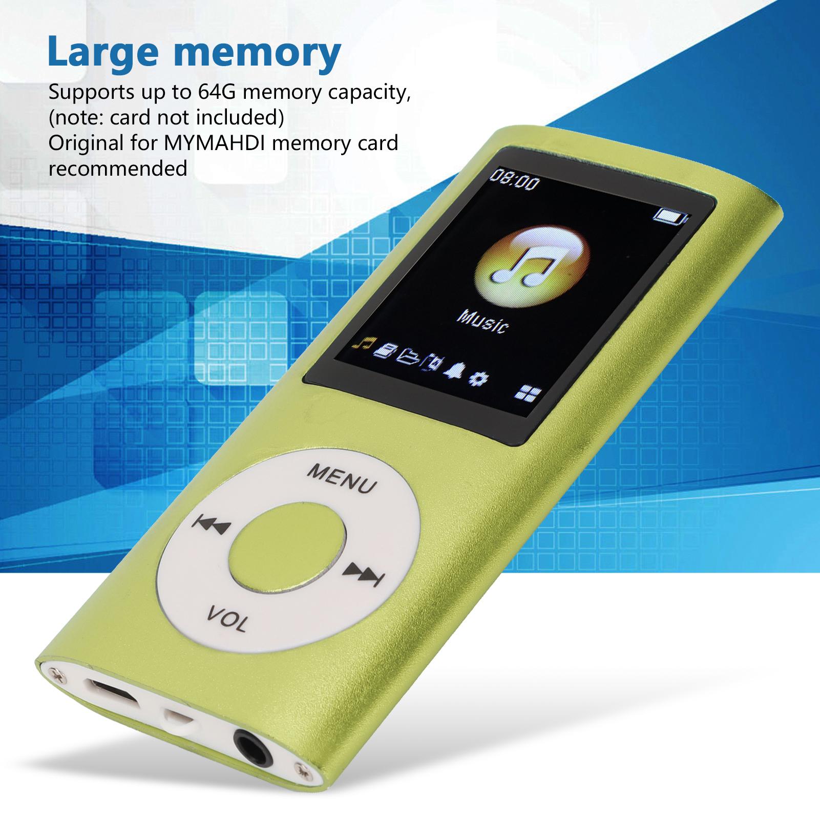 Aluminum Alloy MP3 Player Stylish Multifunctional Lossless Sound Slim 1.8 Inch LCD Screen Portable MP3 Music Player