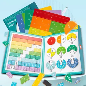 Magnetic Fraction Demonstration Book, 1 Set Math Teaching Aid, Learning Toy for Gift, Mathematical Knowledge Training Toys, Interactive Game Props, Educational Material
