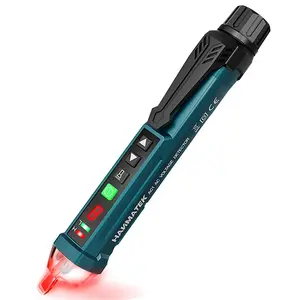 Non-Contact Voltage Tester 9 Gear Adjustable Sensitivity AC Voltage Detector 12V-1000V Circuit Tester Tool with LCD Display LED Flashlight Buzzer Alarm Live/Null Wire Judgment
