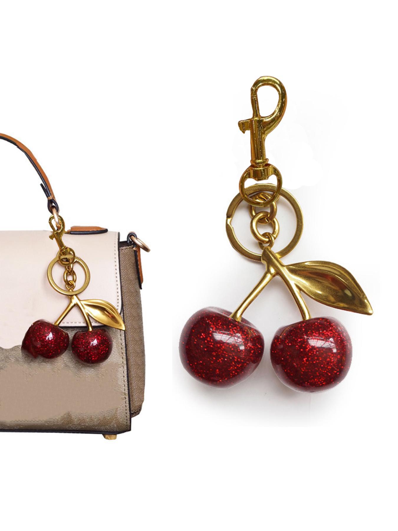 Cherry Keychain Bag Charm, Stylish Pendant for Women's Bags & Backpacks, Ideal Valentine's Day & Christmas Gift for Friends