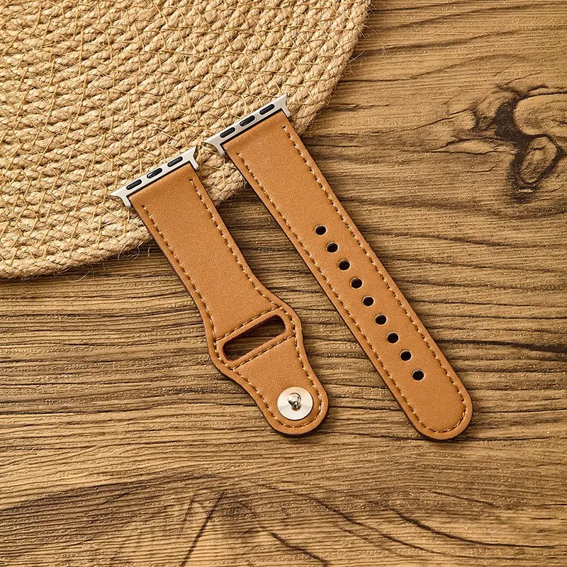 Vintage Business Apple Watch Strap, Soft Leather Band, All-Season Comfort, Premium Quality, Suitable for iPhone & Iwatch, Smartwatch Replacement Straps