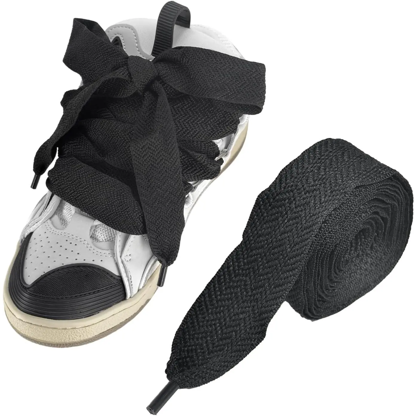 3cm Thick  Shoe Laces for Lanvin Sneakers,  Chunky Shoelaces Shoe Strings  Laces