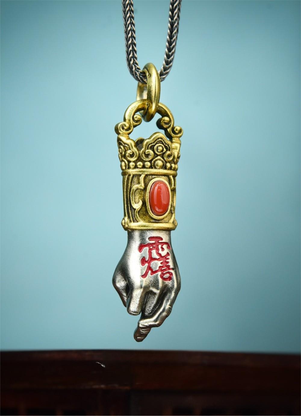 Handmade Spirit Official's Sword Technique Pendant Necklace Accessory - A protective charm for peace, health, and good fortune.Suitable for both men and women.