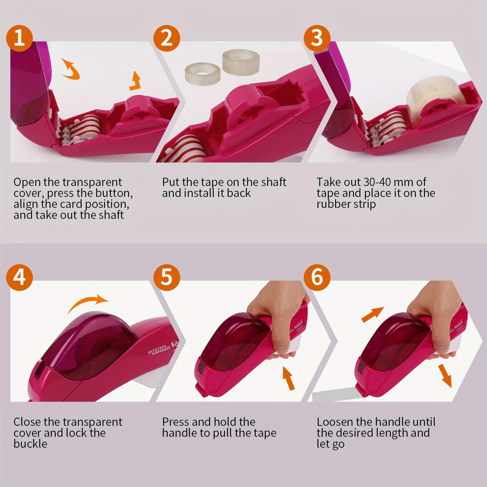 Eagle Automatic Tape Dispenser, a Single-Handed Tape Gun Ideal for Wrapping Gifts During Christmas And at Home, Includes a Complimentary Roll of 0.5 Inch (12 Mm) Tape And a Roll of 0.75 Inch (19 Mm) Tape