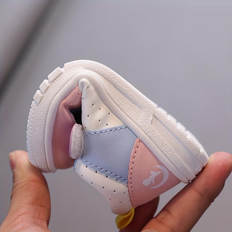 /Children's Shoes Ages 1-2.5-3 Years, Anti-/Simple/Versatile, Toddler Sneakers, School White Shoes, Flat Shoes Girls and Boys Indoor/Outdoor Wear, White/Pink, Boys' Shoes, Girls' Shoes, Casual Sneakers