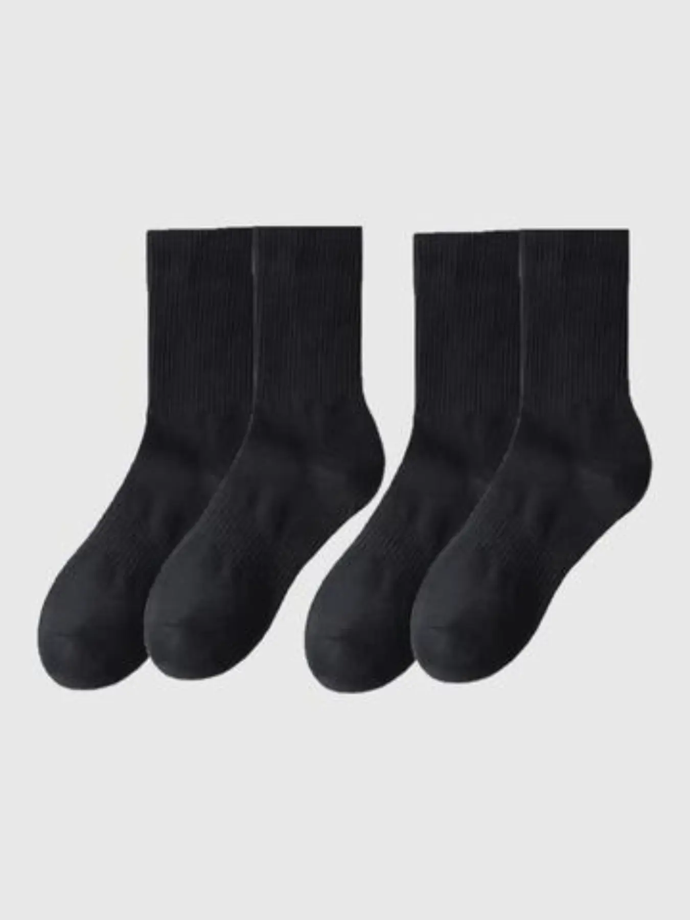 4 Pairs Teen Boys Crew Socks, Unisex Mid-Calf Sports Socks, Long Socks, Comfortable Soft, Casual Plain Design, Fall Winter