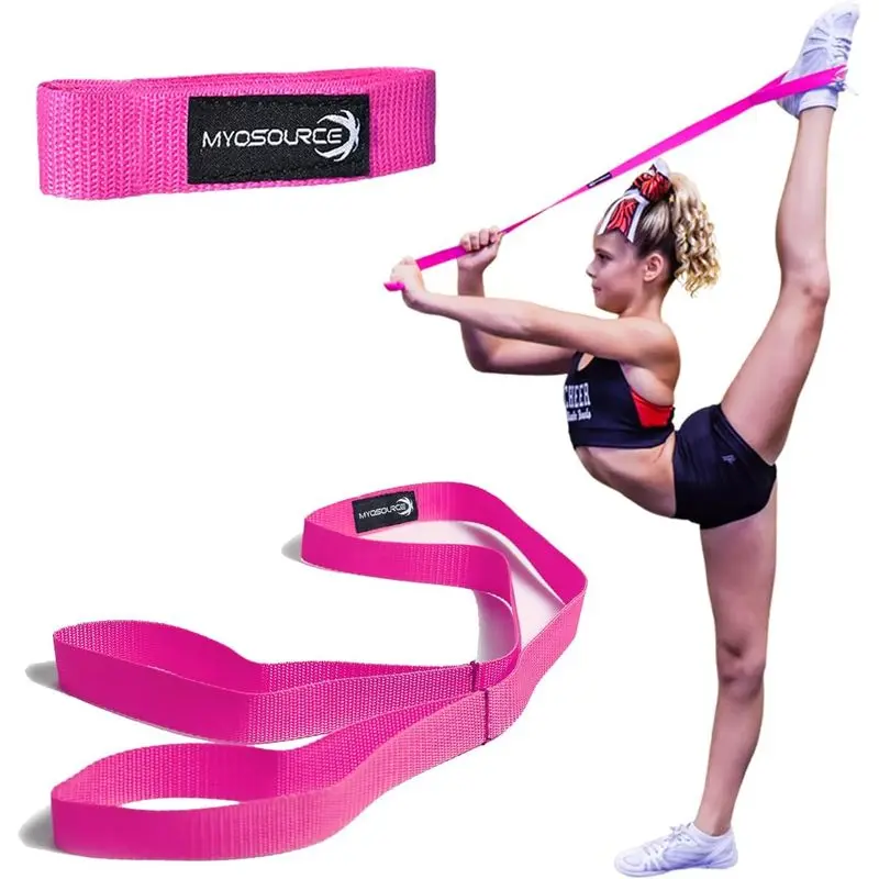 Outdoor sports Cheerleading Flexibility Stunt Strap - Improve Stretching and Stunts for Cheer Dance Gymnastics & Physical Therapy – Stocking Stuffers Present for Kids Girls Adults - 12 Colors