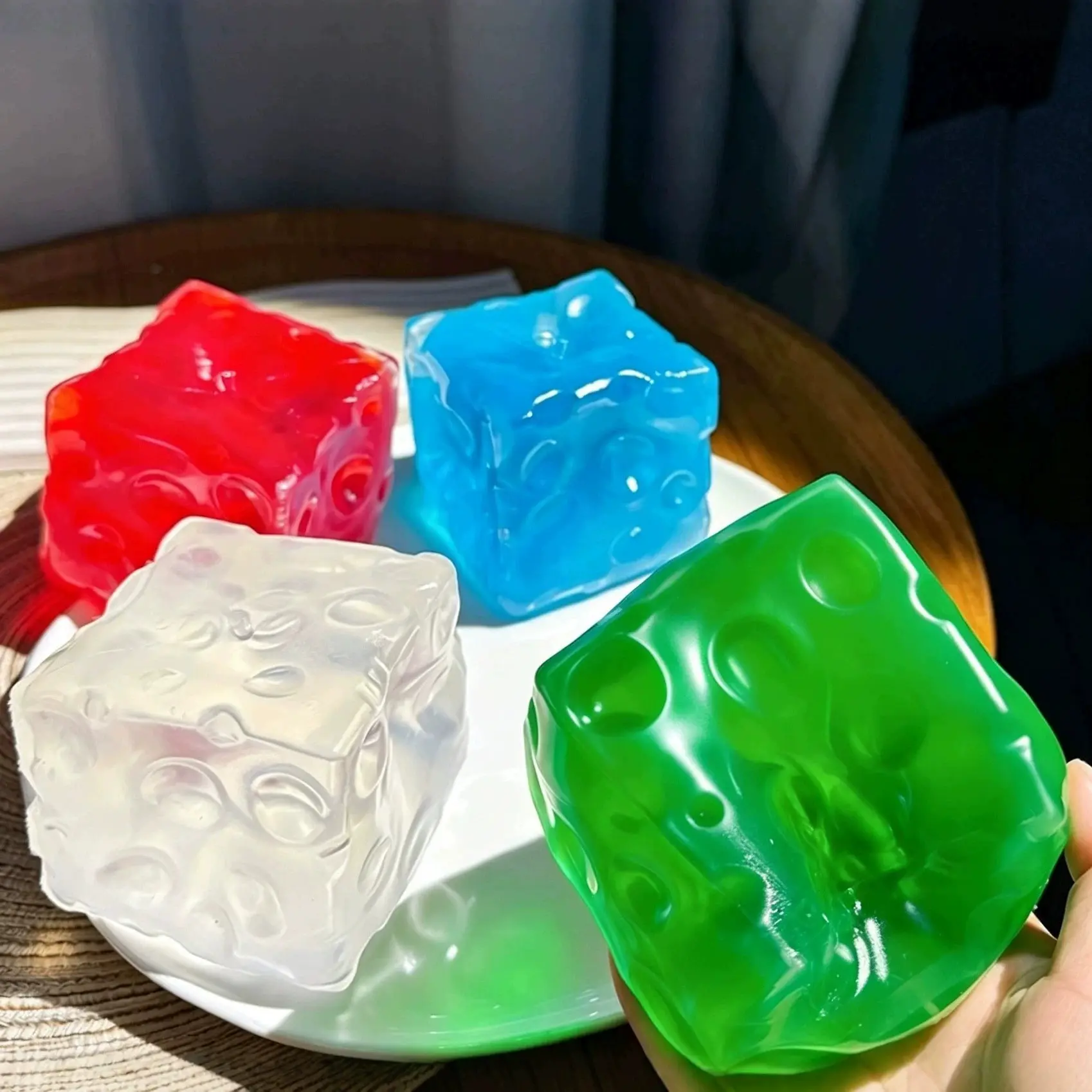 Big Cheese Squishy, Jumbo Squishy Cheese Luck Squeeze Cheese Stress Ball, Soft Slow Rising Cube Block Sensory Fidget for Stress Relief, Relaxation, Desk Play, Adults Gift