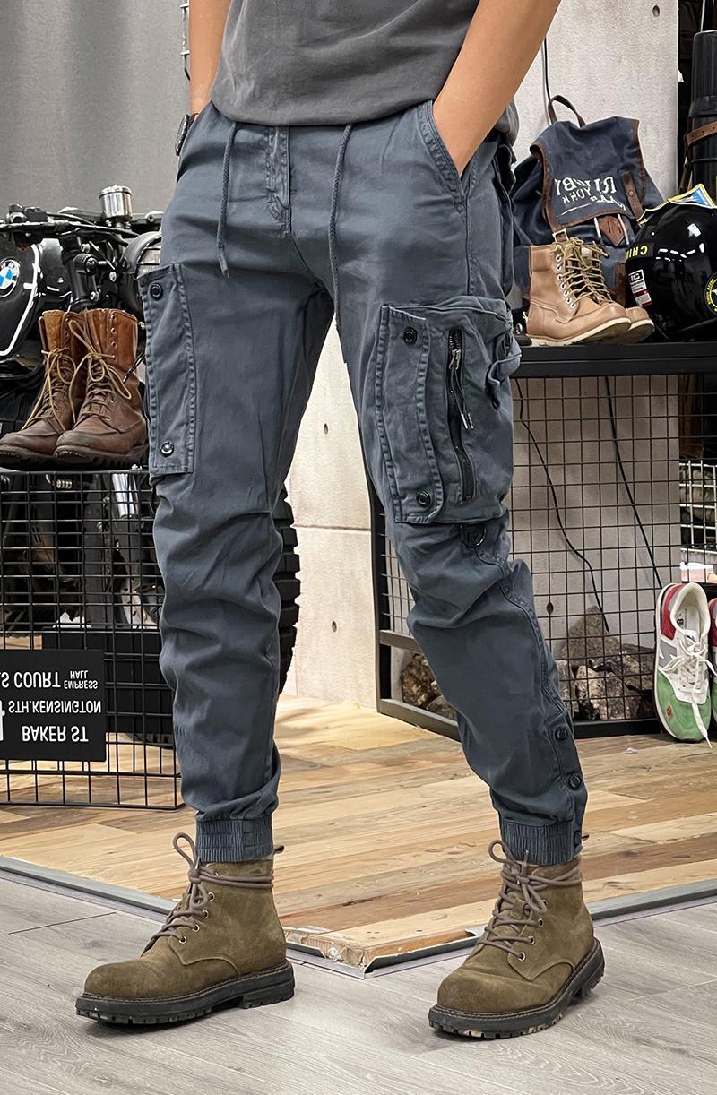 Spring and Autumn American workwear pants for men, straight leg functional outdoor tactical casual pants for men, leg tied pants for men Spring and Autumn American workwear pants for men, straight leg functional outdoor tactical casual pants for men, leg tied pants for men