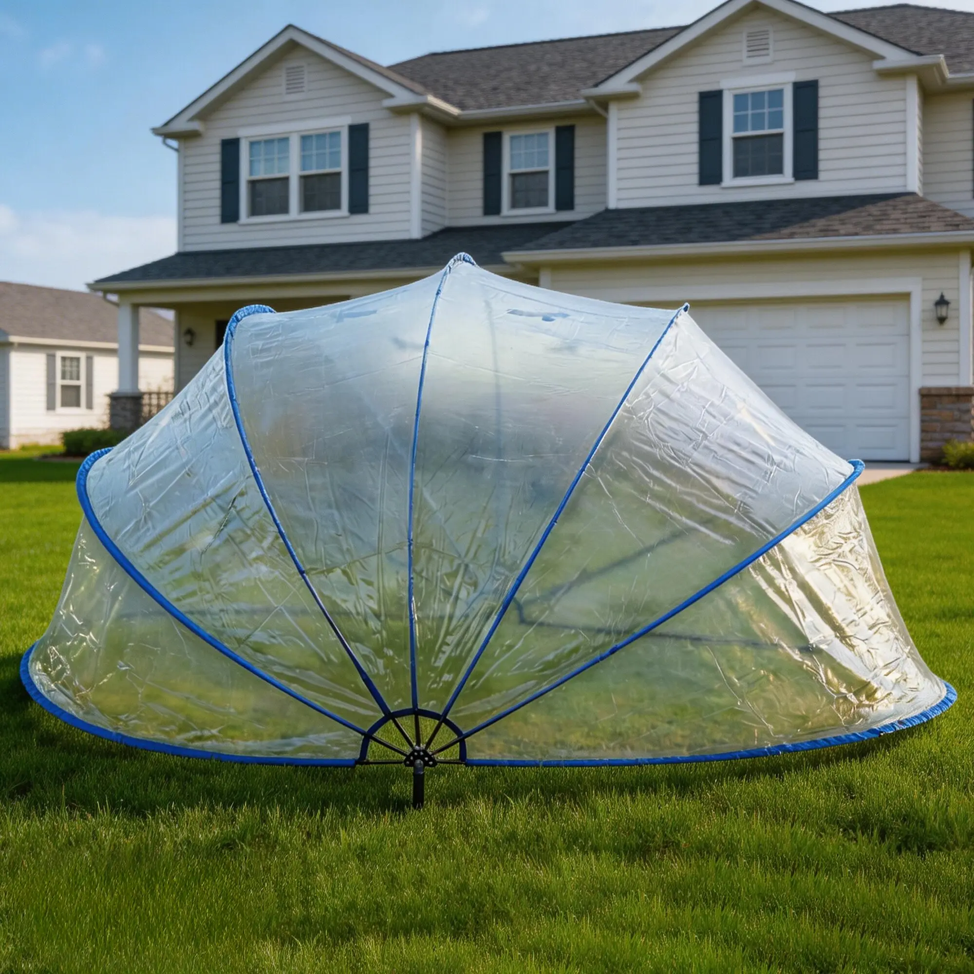 Nokaa 18ft Ground-Mounted Retractable Pool Cover for Round Pools, PVC Film with Fiberglass Rod Frame, Outdoor Pool Safety Cover, Fits 17.7FT and Smaller Above Ground Pools, Durable Pool Protection