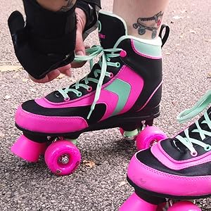 Derby  Star Women's  Skates Trendy Chunky High Heel Platform Pumps roller Shoes with Toe Pads pointe climbing 4s Slip-On Water Breathable Non-slip Beach Wading tennis Quick-Dry wearing ring inside trampoline