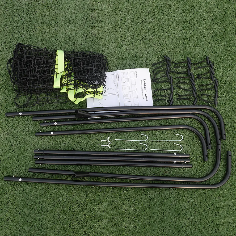Professional Galvanized Steel Pipe Rebound Soccer Training Equipment for Kids Adults Outdoor Sports Practice Target Backstop Net Easy Assembly Durable Weather Resistant