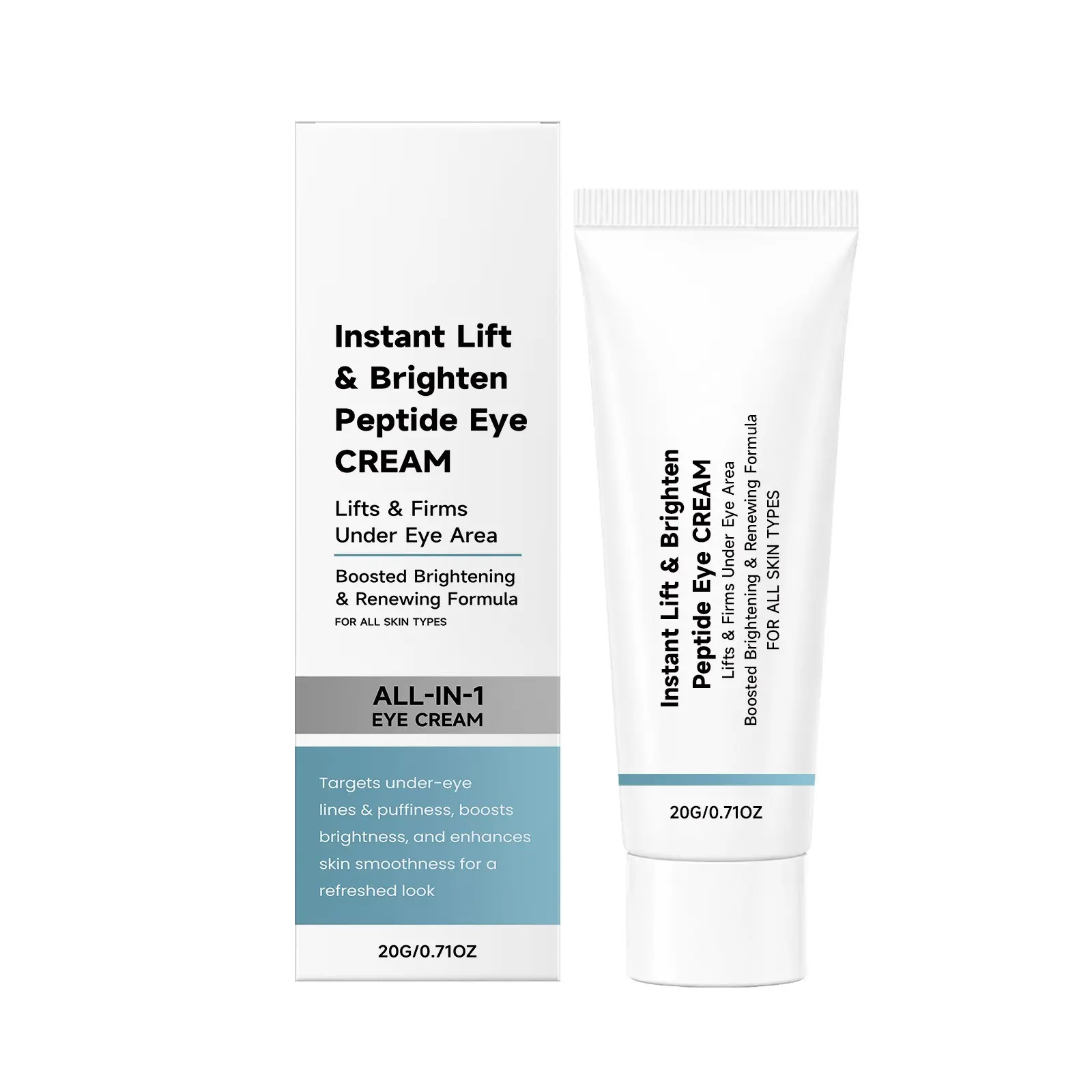 Lifting Brightening Eye Cream, Smooth Lotion, Lightweight Hydrating, Fast Absorption, Non-Sticky, Revitalizes Under-Eye Area