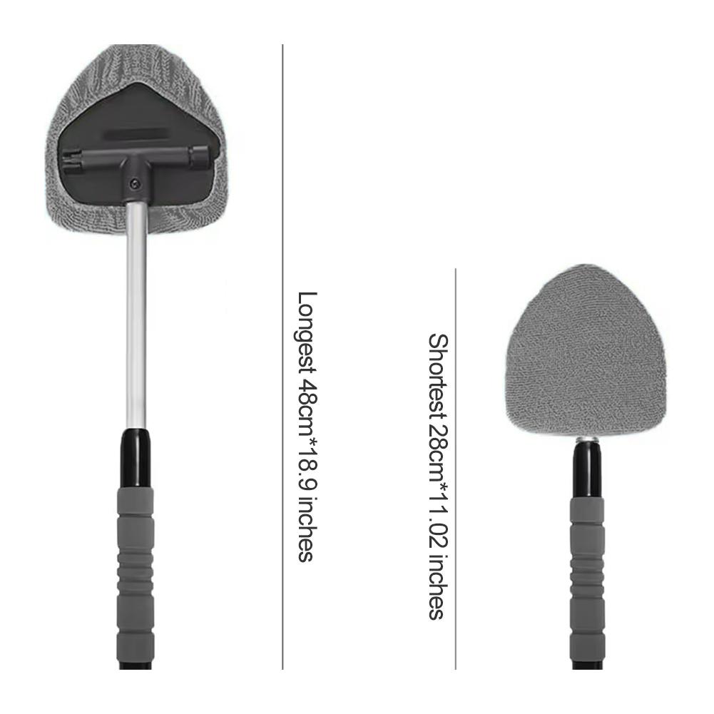 Microfiber Window Glass Cleaning Brush Car Windshield Cleaning Brush Set With Pad Extendable Handle Scraper Mist Eliminator Valentine's Day gift Tiktok Shop