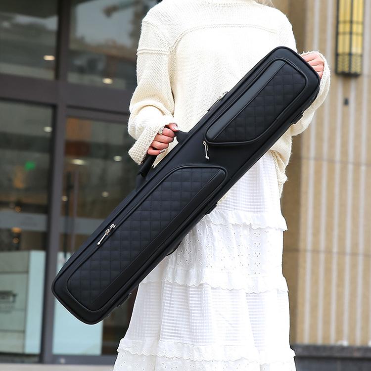 1/2 Billiard Cue Bag with Waterproof Cover, Nine-Ball 7-Hole Large Capacity Barrel Cue Bag, Stylish Billiard Cue Bag