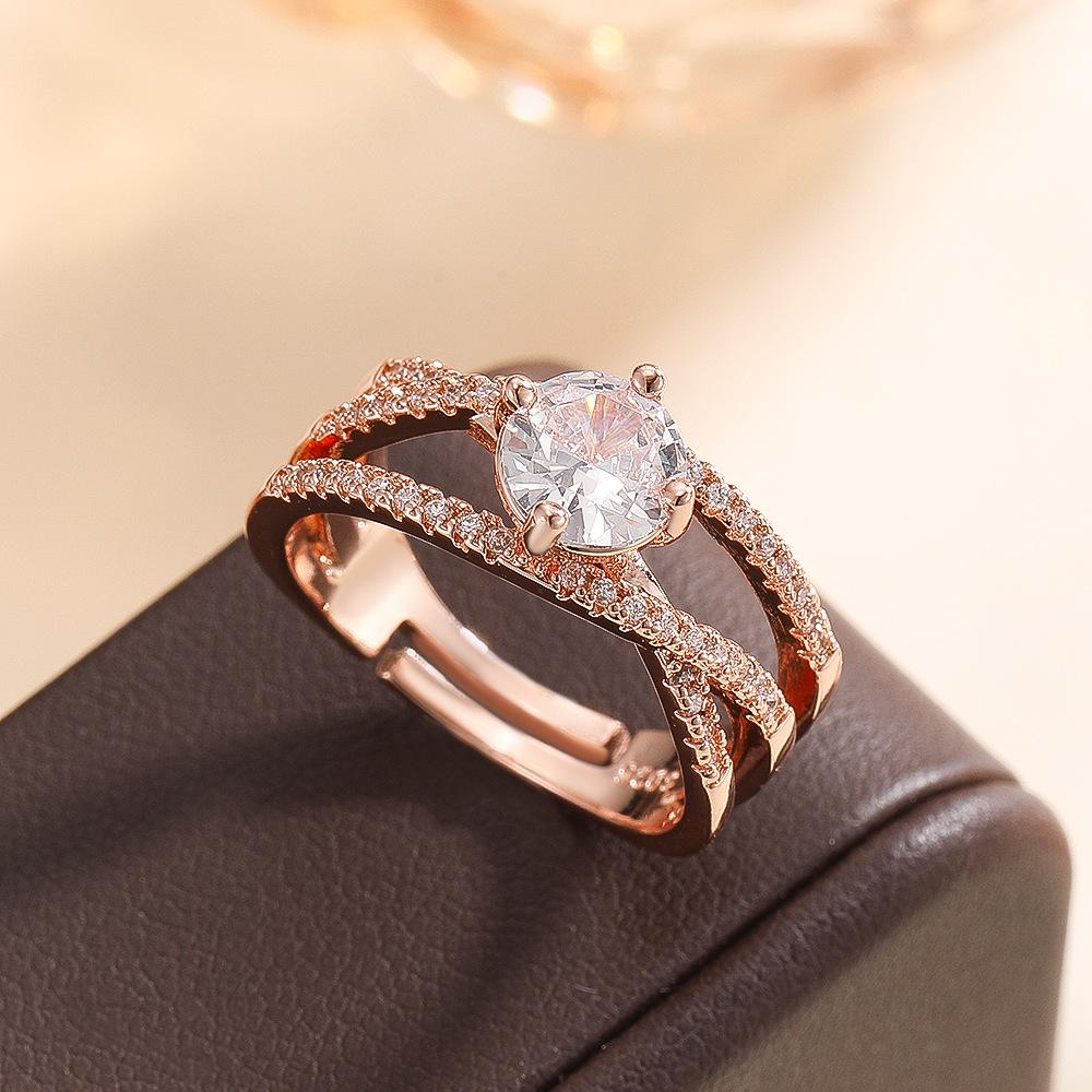 Twist Wrap Open Moissanite Ring for Women, Luxury Dainty Round Cut Cubic Zirconia Adjustable Engagement Wedding Band Twist Wrap Open Moissanite Ring for Women, Luxury Dainty Round Cut Cubic Zirconia Adjustable Engagement Wedding Band