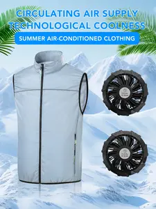 Fan Vest Fan Jacket Air Conditioning Workwear Activewear 3 Speed Wind Adjustment Summer Cooling Chest Outdoor Use
