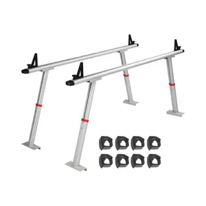 VEVOR Truck Rack, 800 lbs Capacity, 71x32 Aluminum Ladder Rack for Truck with 8 Non - Drilling C - clamps, Heavy Duty Truck Bed Rack Two - Bar Set for Kayak, Surfboard, Lumber, Ladder