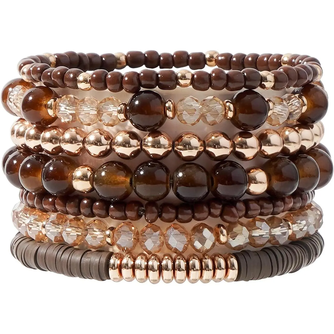 W-4 Brown Beads Bracelet