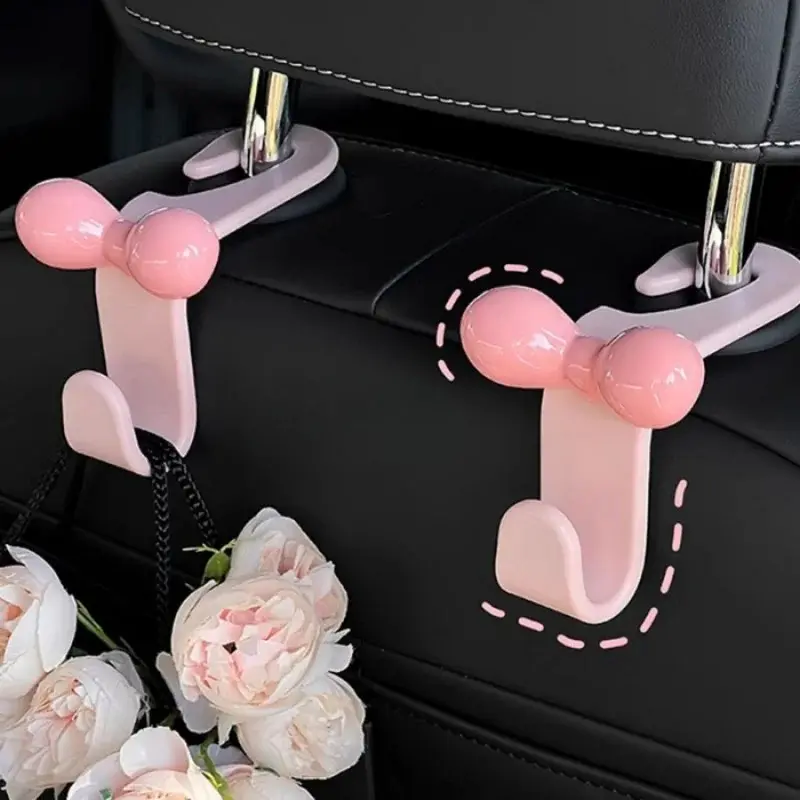 Pink Bow Car Hook Chair Back Car Storage Hook Universal Motorcycle Rearview Mirror Hook