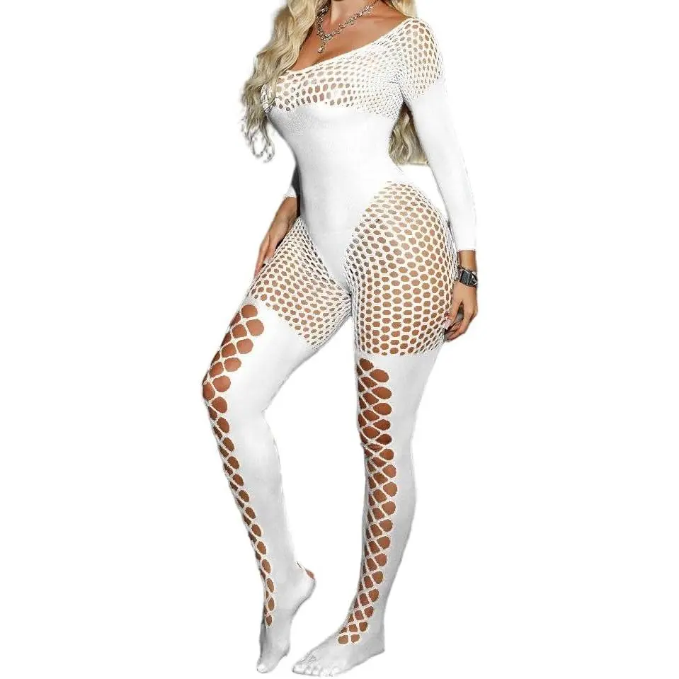 Womens Lace Jumpsuit For Women One Piece Fishnet Bodysuit Full Body Stockings Rave Outfits Club Outfits