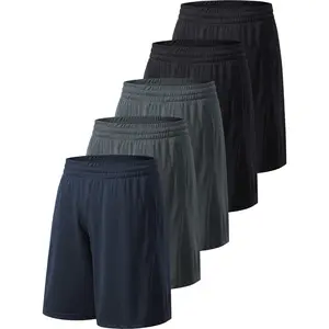 Men's Athletic Shorts with Pockets and Elastic Waistband Quick Dry Activewear Workout Shorts