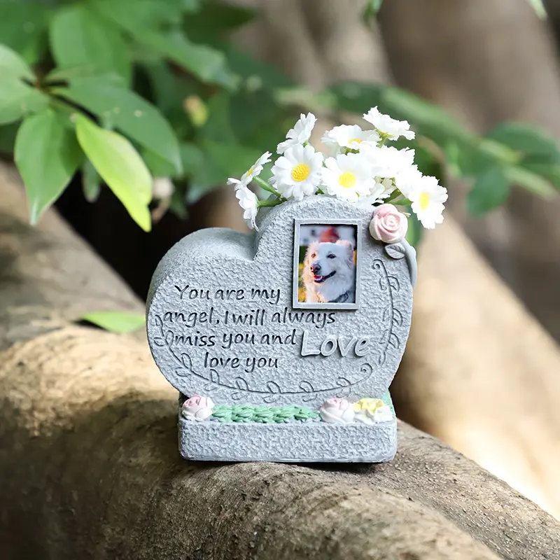 Pet Memorial Resin Creative Tombstone for Cats and Dogs, Funeral Supplies, Decorative Animal Tribute Plaque