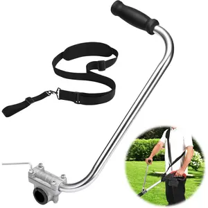 Ergonomic Trimmer Grip, String Trimmers Handle with Shoulder Strap Harness, Weed Eater Handle Extension with Bracket Clamp, Lawn Trimmer Handle Grip for Lawn Care, Landscaping, Yard Trimming Edging