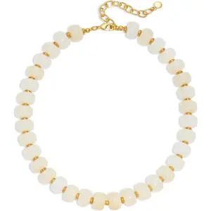 LILIE&WHITE Resin Chunky Beaded Necklace for Women Minimalistic Modern Statement Necklace Jewelry Accessories