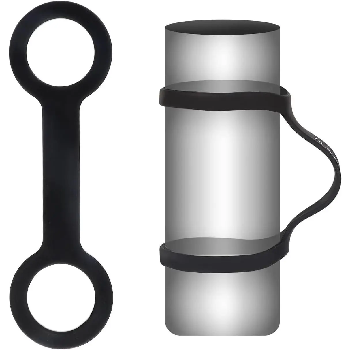 (2 pack) Water Bottle Carrier Grip,Water Handle Grip,Cup Strap, soft band holder strap makes any bottle handheld. For Running , gym or jogging