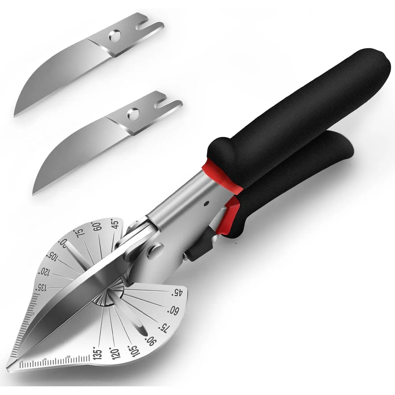 Miter Shears For Wood Trim Molding Multi Angle Miter Shear Cutter| Trim Cutter Hand Tool Shoe Molding Cutter Tool Quarter Round Cutter Adjustable At 45 To 135 Degree