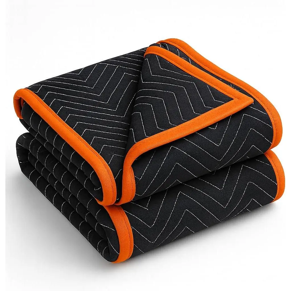 Thick Moving Blanket Heavy Duty 2 Moving Blankets 42"x 72" Moving Essentials Shipping Thick Furniture Wrapping for Moving Supplies Professional Quilted Shipping Blankets