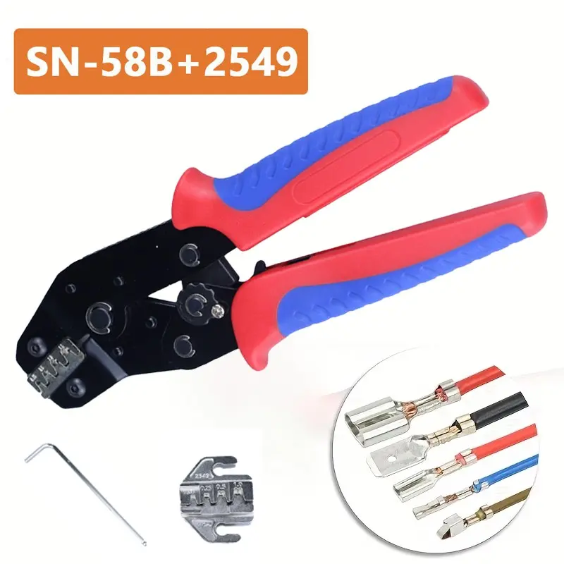 3-Piece Compact Ratchet Crimping Pliers Set, Interchangeable Jaws, Professional DIY Electronics Repair Tool, Upgrade Your Connections