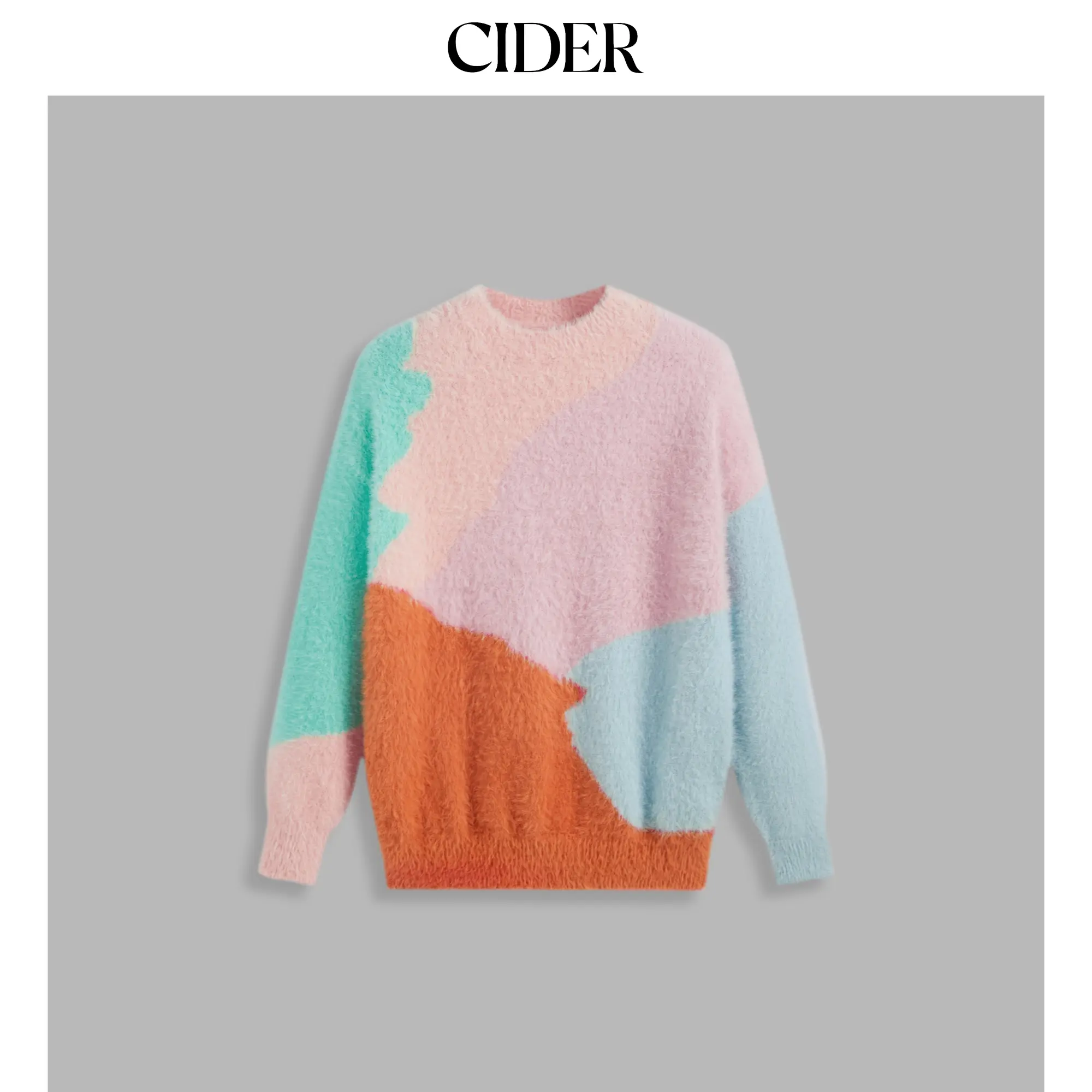 Cider [size 2-10] Mohair-blend Contrasting Block Sweater