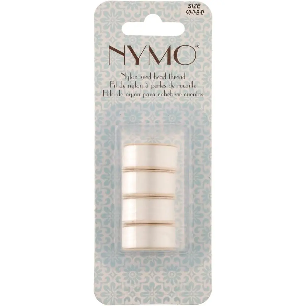 Nymo Thread, Made of Nylon | White, Sizes 00,0,B & D, Bead Embroidery & Weaving, Off Loom & Loom Work and DIY Craft Projects