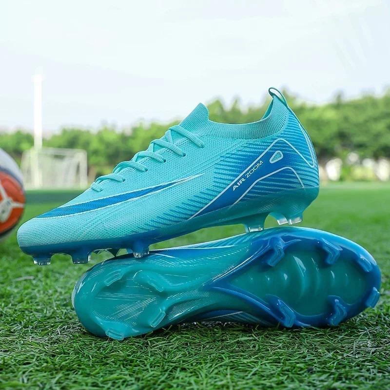 New Men Football Boots Cleats Shoes Soccer Long Spikes Training Ultralight Outdoor Drop Soccer Shoes FG Non-Slip