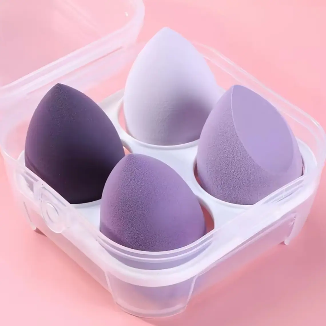 Mixed Color Water Drop Shape Makeup Sponge, 4 Counts Beauty Sponges, Versatile Beauty Blender, Makeup Blending & Facial Detailing, Gift