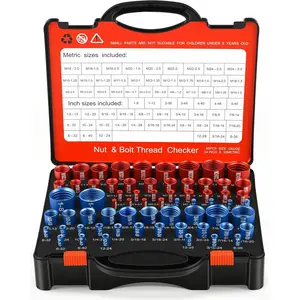 66 count Nut and Bolt Thread Checker - 34 Standard & 32 Metric, Detachable Bolt Size Finder Tool, Screw and Nut Identifier Thread Gauge Especially for Tight Spaces