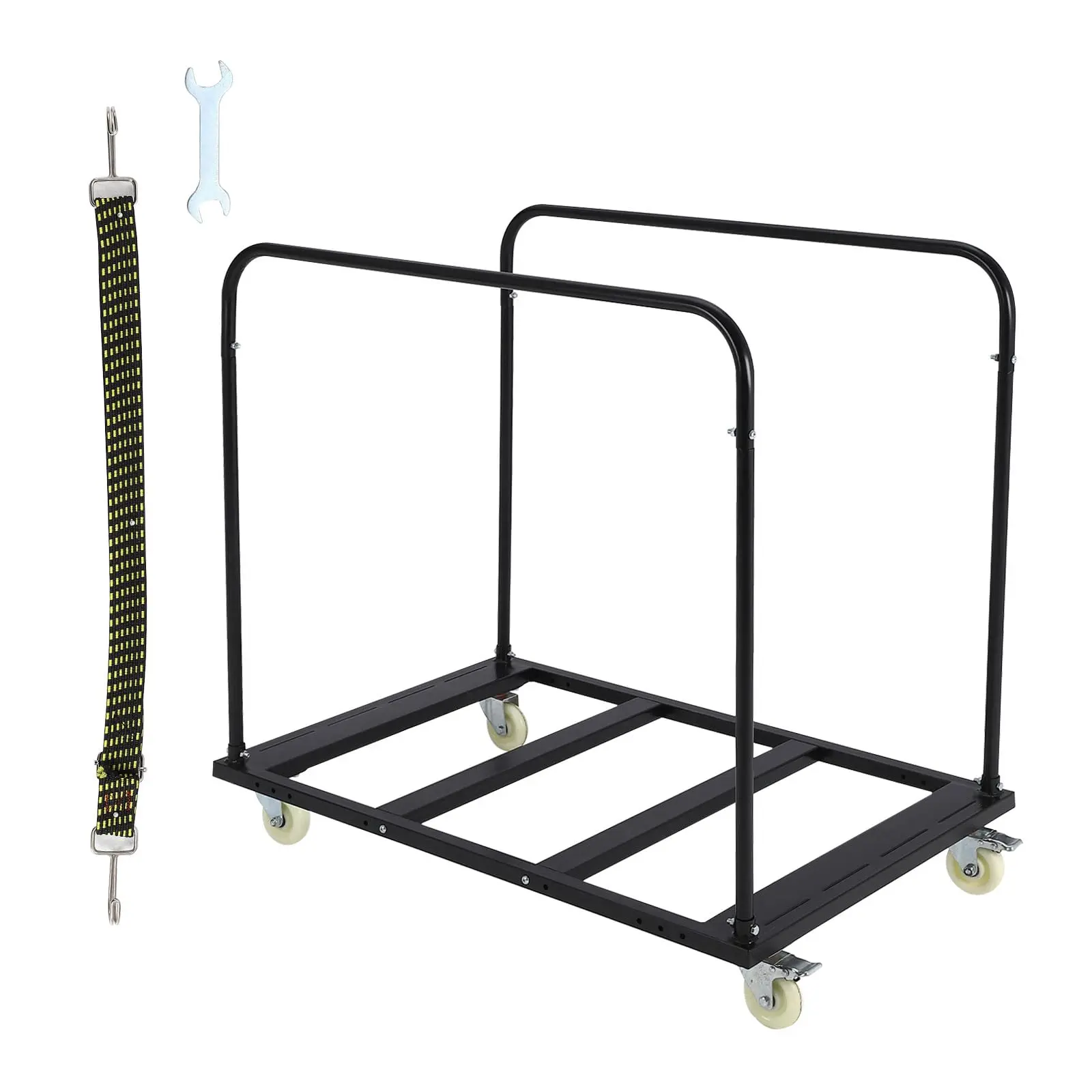 GAOMON Heavy Duty Mobile Base Table Cart – 1800 lbs Capacity, 5" Swivel Wheels, Steel Frame, Holds 10 Folding Tables – Movable Storage Rack for Garage, Warehouse, Events, Hotels – Rolling Service & Furniture Dolly