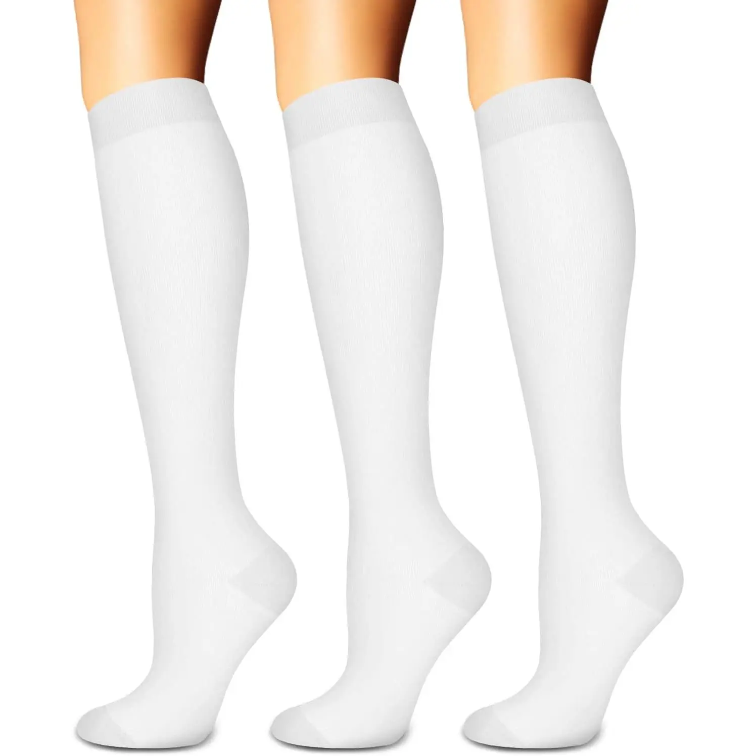 Compression Socks  Women & Men Circulation (3 Pairs) - Best Support  Athletic Running Nurses Recovery Travel New model