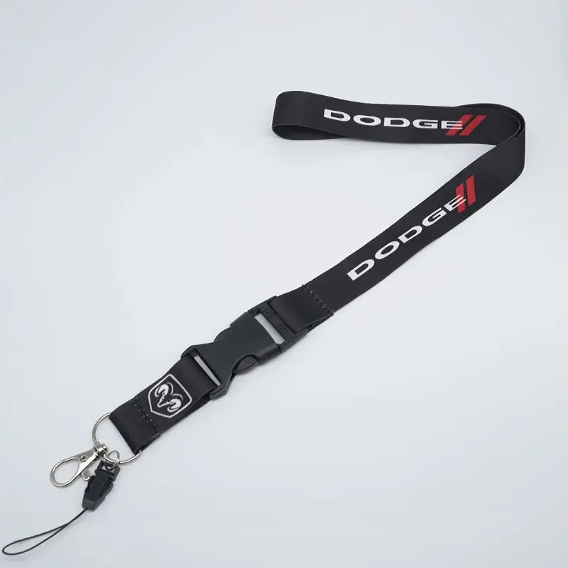 Nylon Printing Emblem Style Keychain, Lanyard Pass Work ID Mobile Neck Strap, for Dodge Durango RAM 1500 Charger Caliber Journey