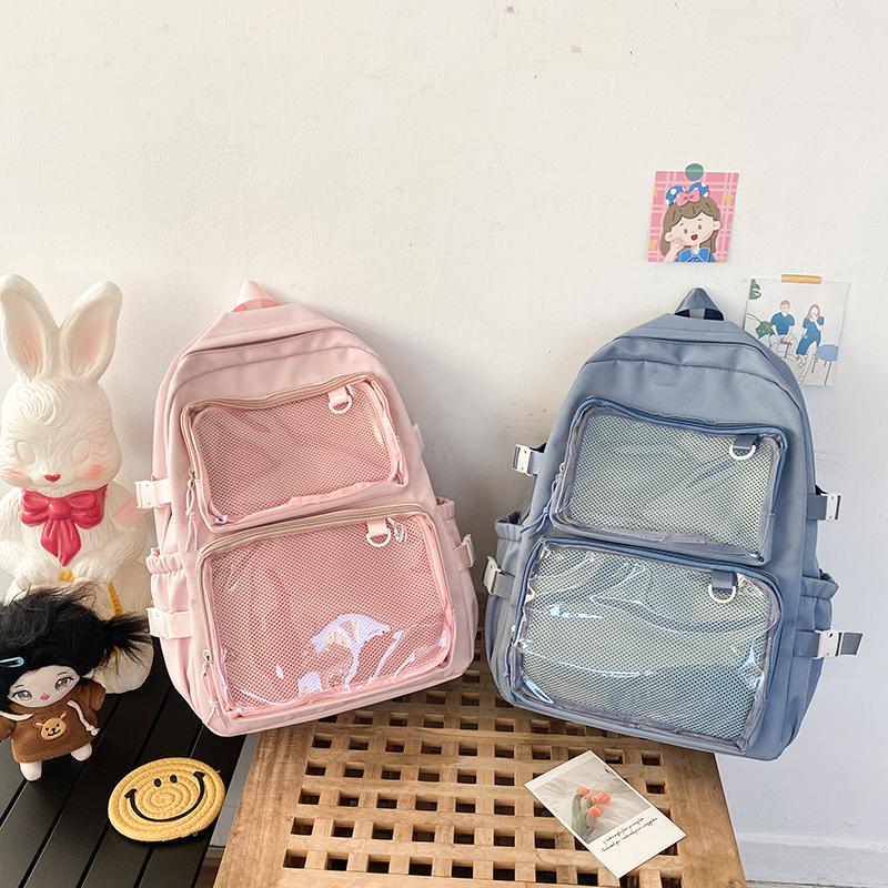 Japanese Style Transparent Ita Bag for Girls Comic Cons Large Capacity Women Backpack Fashion School Bags for College Student JK