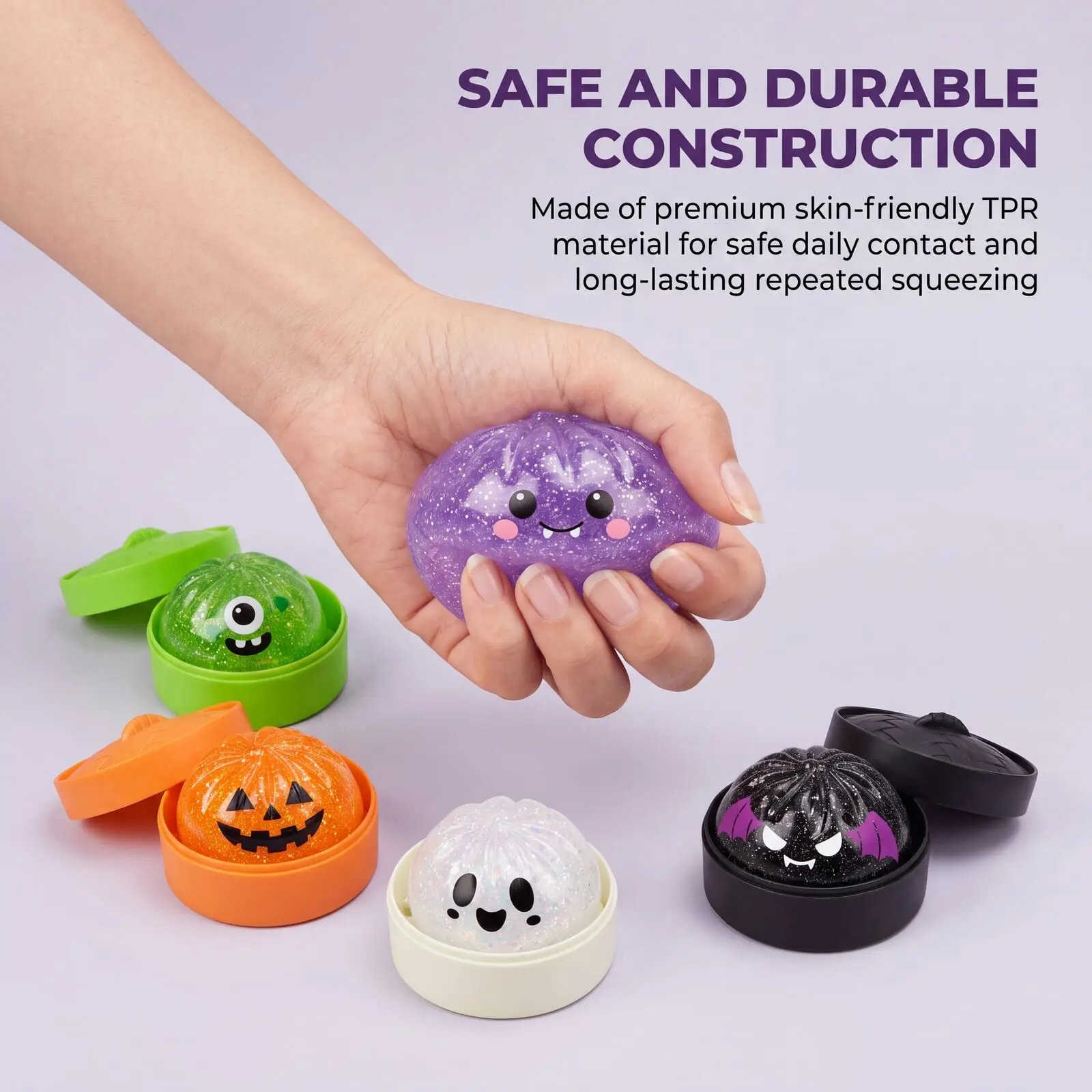 Dowmoo Halloween Baozi Squishy Toy, Fun and Funny Shape, Soft and Non-Sticky, Slow Rebound Simulation Toy, Perfect for Kids