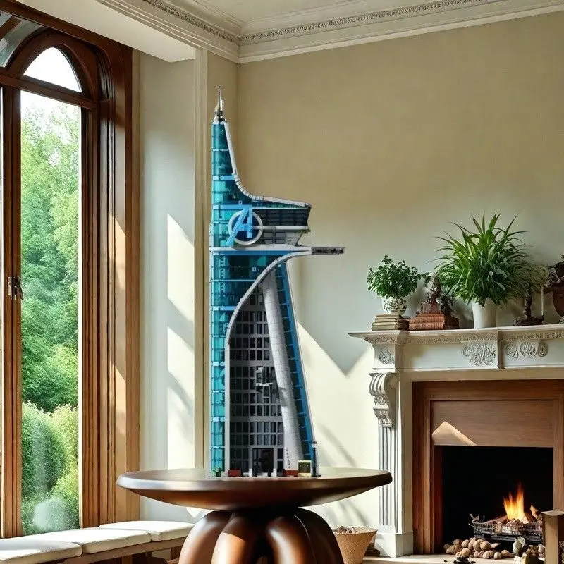 5201 Pieces Super Tower Model Building Blocks, Suitable for Ages 14+, Collectible Decorative Item, Halloween Gift Idea