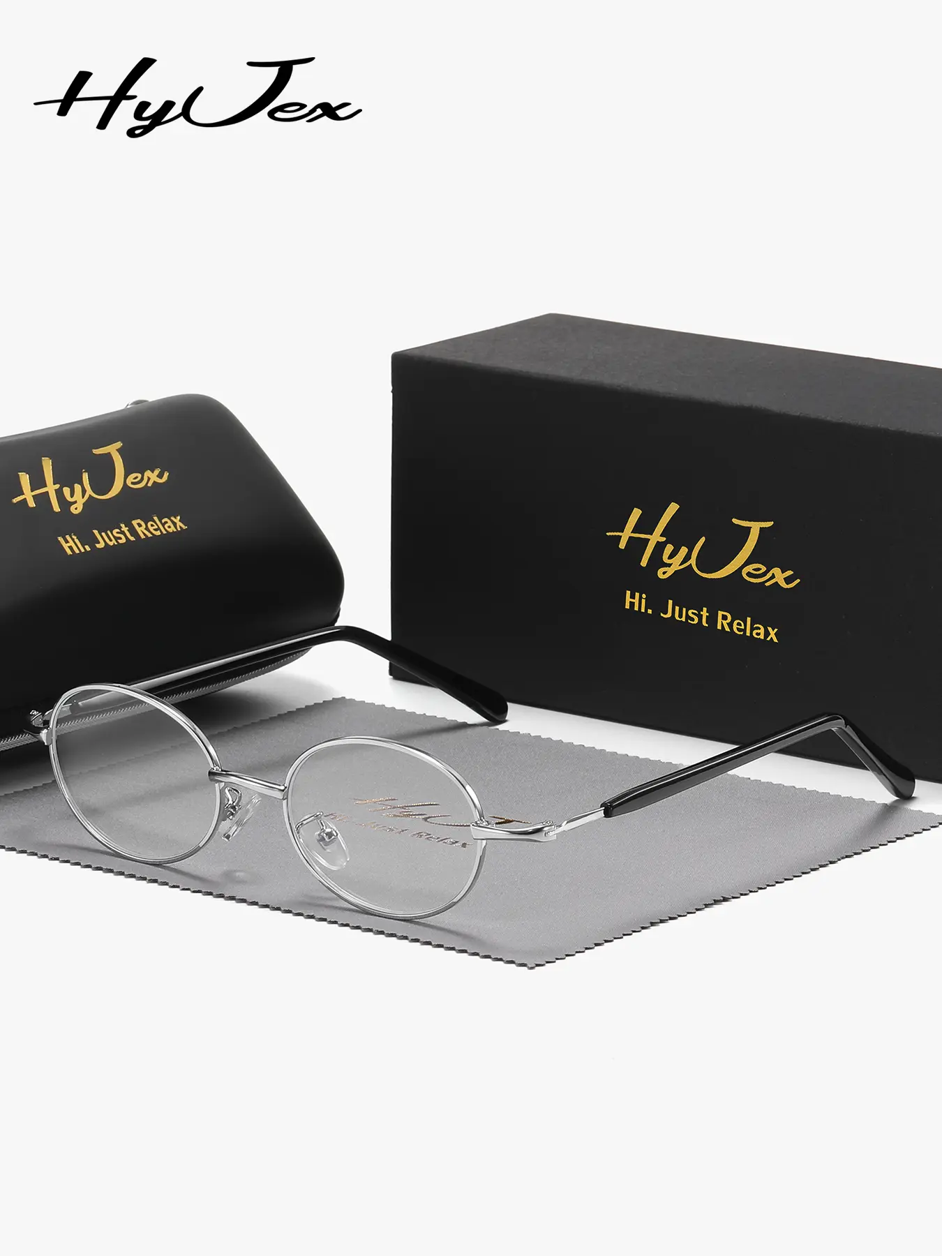 HyJex 1 Piece Unisex Elegant And Refined Full Frame Plaon Glasses Easy To Wea Oval Frame Plaon Glasses