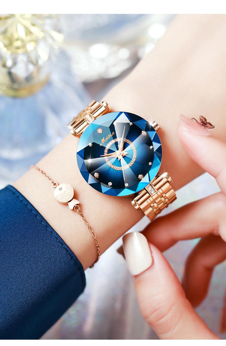 [Labaoli]Meibin Women's Elegant Fashion Quartz Watch, Modern Fashionable Wristwatch, Fashion Watch for Party, Daily Clothing Decor, Trendy All-match & Exquisite Watch for Birthday Gift. gold and silver jewelry